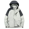 thumbnail image 1 of Christmas Deals! Borniu Trench Coats For Women Detachable Cap And Windproof Thick Three-in-one Jacket Outdoor Sports Warm Jacket Clearance, 1 of 2