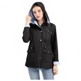 thumbnail image 1 of Christmas Deals! Borniu Women's Rain Jacket Outdoor Lightweight Raincoat With Removable Hoodies Windbreaker Trench Coat Clearance, 1 of 8