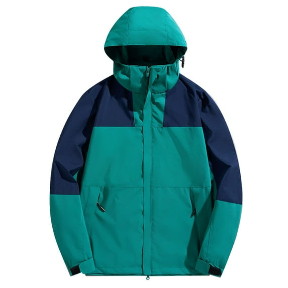 Christmas! Ohufall Women's Waterproof Rain Jacket Detachable Cap And Windproof Thick Three-in-one Jacket Outdoor Sports Warm Jacket