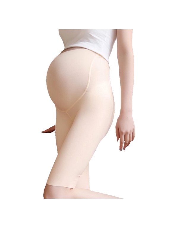 Maternity Shapewear Shorts for Women Fashion Solid Casual Over The Belly Yoga Shorts Women's Stretch Seamless Pregnancy Workout Leggings
