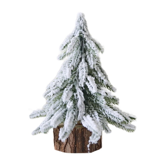 PRETXORVE Christmas Tree Decorations Mini Small Christmas Falling Snow Tree Home Desktop Milieu Scene Arrangement Decoration Props