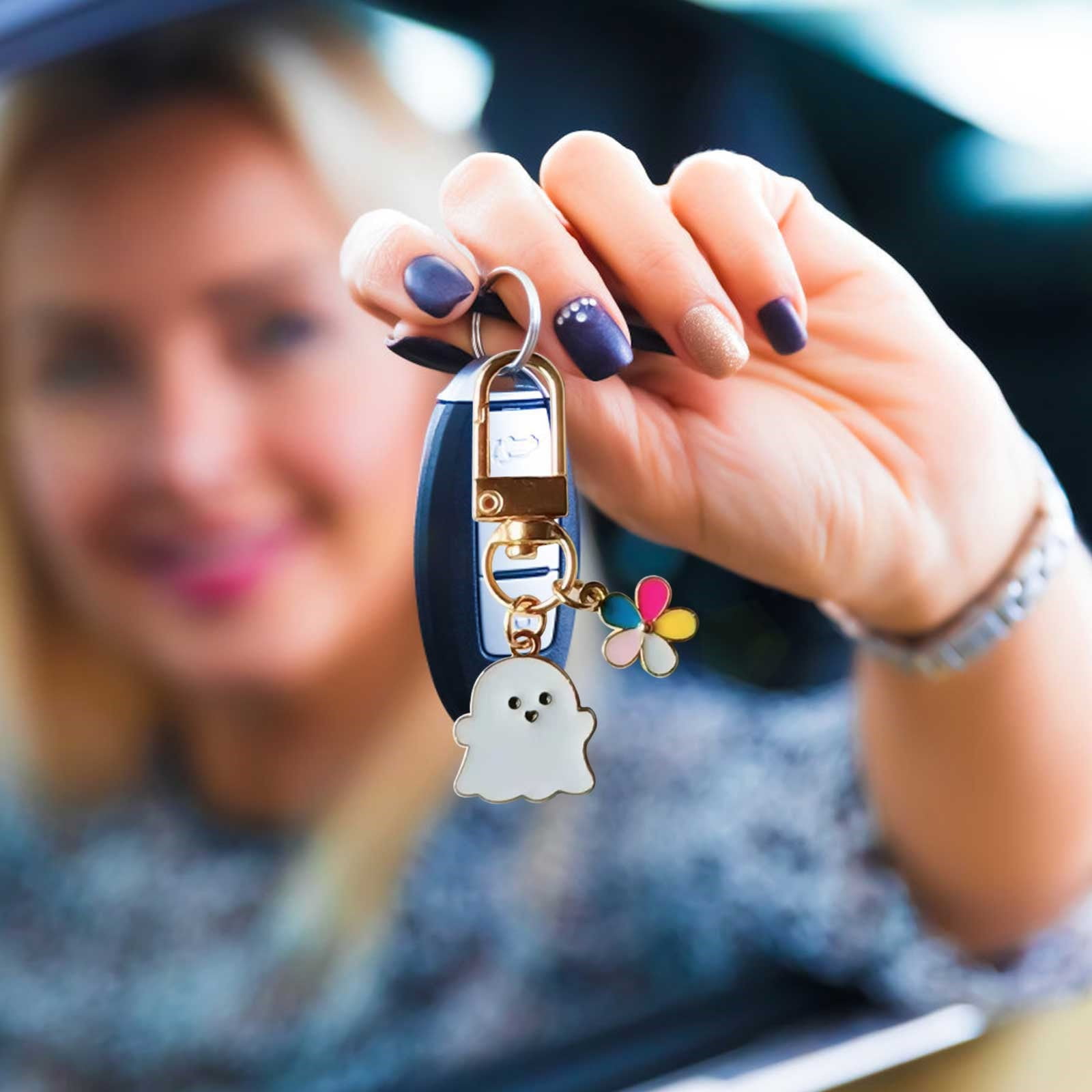 Christmas Deals Event & Party,Halloween Pendant Charm Key Ring Cute Car