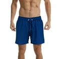 thumbnail image 1 of Christmas Deals Men Swim Trunks Mens Swim Ndbuld Men Fashion Casual Solid Drawstring Elastic With Pockets Beach Shorts Sapphire Blue M, 1 of 6