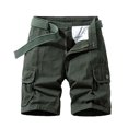thumbnail image 1 of Men Swim Trunks Mens Swim Ndbuld Men's Plus Size Cargo Shorts Multi-Pockets Relaxed Summer Beach Shorts Pants Army Green XL, 1 of 3