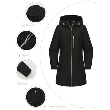 Christmas Deals Ofreoo Womens Spring Fall Loose Casual Solid Color Windbreaker Long Sleeved Hooded Jacket Top Winter Coats for Women