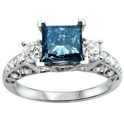 Christmas Deals SHOPESSA Christmas Gifts Jewelry Fashion Exquisite Hollow Alloy Ring Female Super Large Square Ring Size 6-10 on Clearance