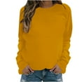thumbnail image 1 of Christmas! Sweatshirt for Women! Ohufall Fashion Women's Casual Long Sleeve Round Neck Solid Ladies Sweatshirt Tops Blouse, 1 of 4