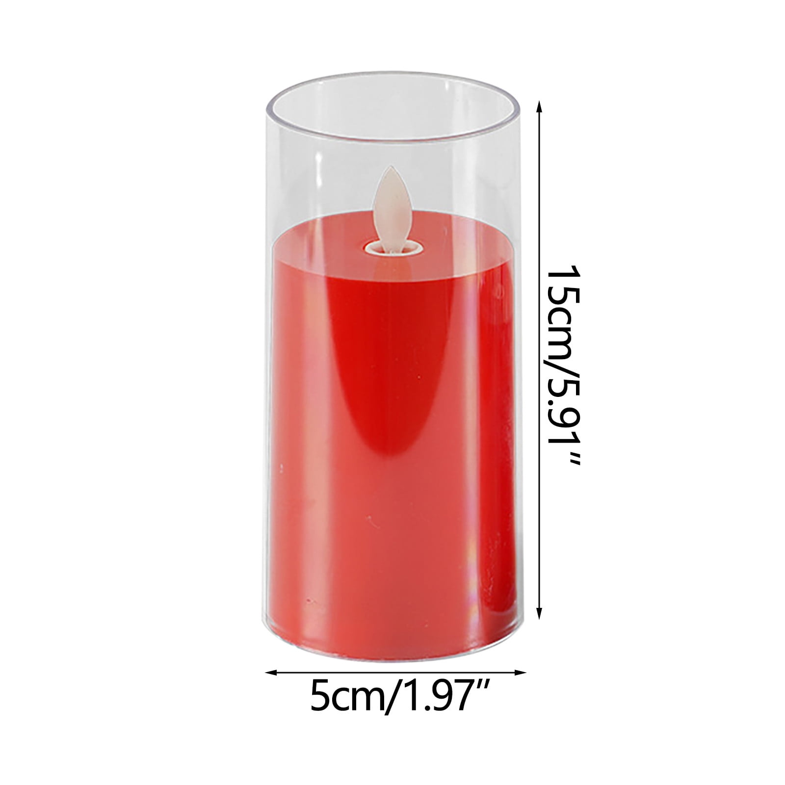 Christmas Deals! Uhuya Red Flameless Candle, Wick Battery Powered Led ...