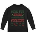 thumbnail image 1 of Christmas Deck the Halls Not Your Siblings Toddler Long Sleeve T Shirt Black 3T, 1 of 1