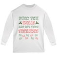thumbnail image 1 of Christmas Deck the Halls Not Your Siblings Youth Long Sleeve T Shirt White YMD, 1 of 1