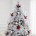 thumbnail image 1 of Christmas Deco Mesh Ribbon Rolls, Metallic Foil Glitter Wired Ribbon for Wreath Making, 32.8ft Craft Ribbon for Garland Bow Tree Swags Holiday DIY Party Home Decor Supplies, 1 of 7