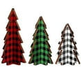 thumbnail image 1 of Christmas Decor 3 Pieces Wood Table Rustic Tree Farmhouse Wooden Xmas Centerpiece for Small Table Xmas Trees Tiered Tray Ornaments for Christmas Home Tabletop Party Decor, 1 of 9