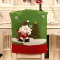 Christmas Decor Chair Covers Dining Seat Cover Santa Claus Home Party