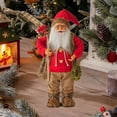 thumbnail image 1 of Christmas Decor,Christmas Decorations Indoor,Christmas Tabletop Decor,Christmas Standing Santa Claus Figurine Hand Crafted Red Coat Santa Figure Doll for Home Office Table(D 12IN), 1 of 7