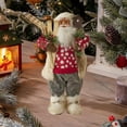 thumbnail image 1 of Christmas Decor,Christmas Decorations Indoor,Christmas Tabletop Decor,Christmas Standing Santa Claus Figurine Hand Crafted Red Coat Santa Figure Doll for Home Office Table(E 12IN), 1 of 7