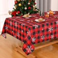 thumbnail image 1 of Christmas Decor Christmas Tablecloth Plaid Table Cloth Rectangle Table for Holiday, Snowflake Christmas Tablecloths for Kitchen Dining Room Outdoor, Parties, Ideal Gifts 60x120 inch, 1 of 6
