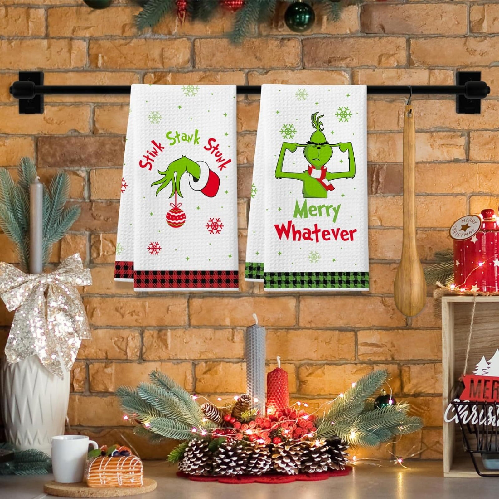 Christmas Decor Clearance 2024! Christmas 3D Printed Towels, Kitchen