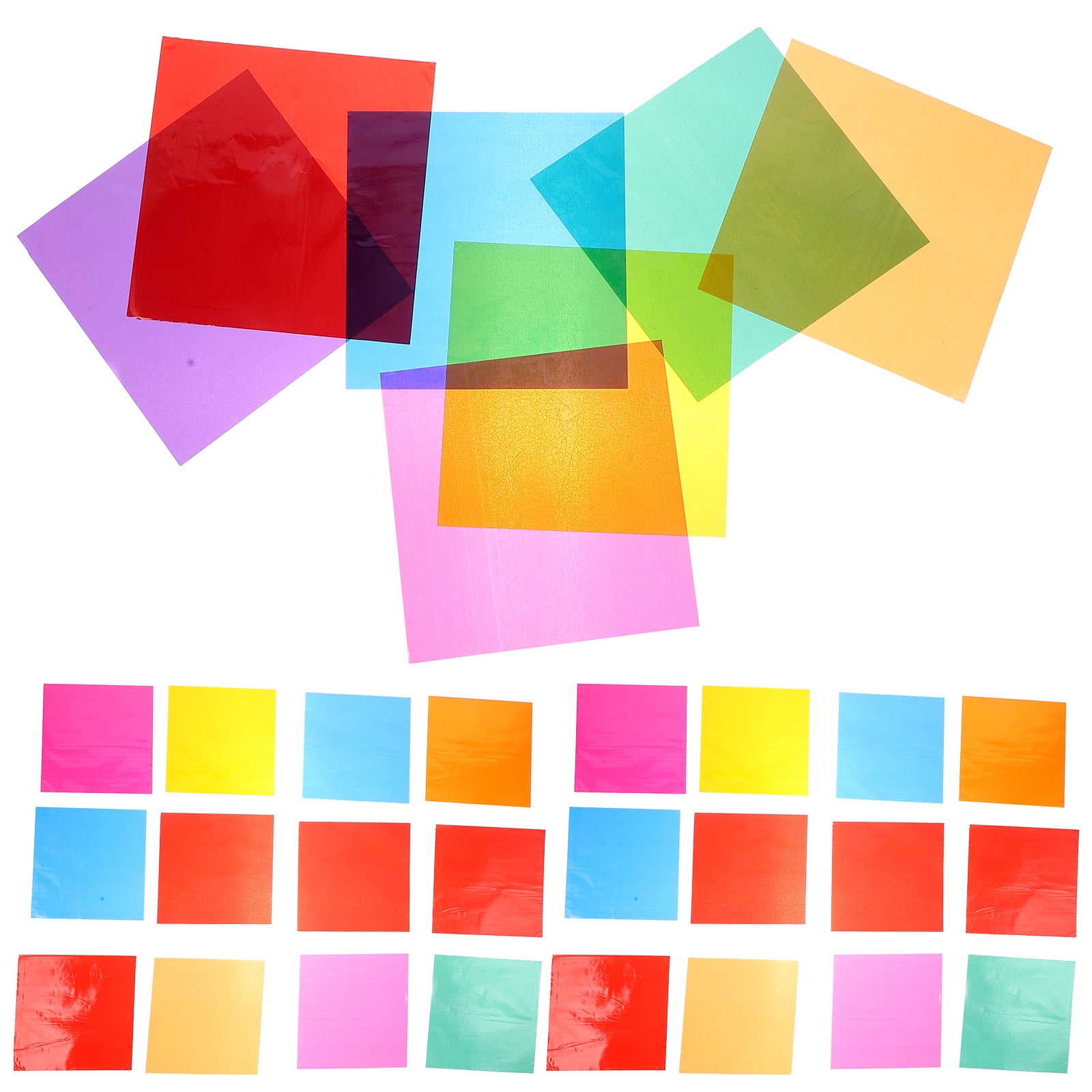 Christmas Decor Colored Saran Wrap Colorful Cellophane Paper Translucent Child 84 Sheets