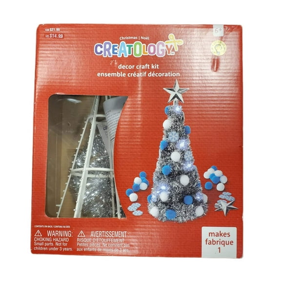 Light-Up Christmas Tree Craft Kit - 65pc
