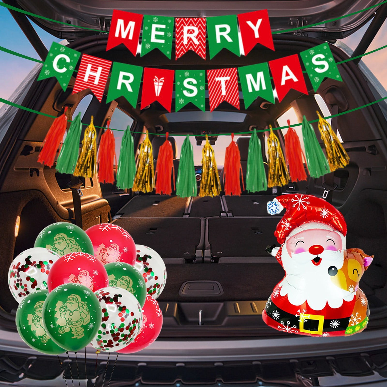 Christmas Decor Deals Christmas Trunk Car Decoration Set, Car Arch