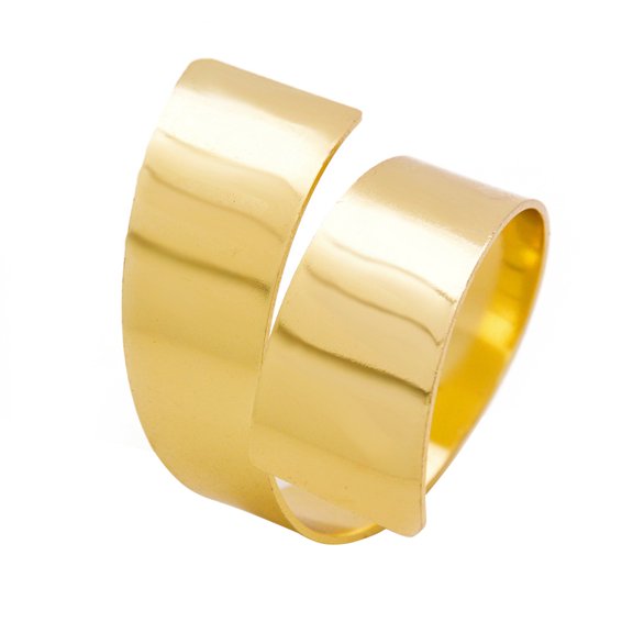 REOFLYUP Dinner Napkin Rings Western-Style Golden Alloy 4Pcs for Elegant Dinner
