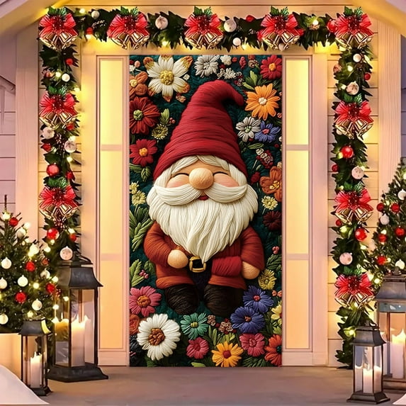 Christmas Decor Door Frame Wrapping Party Holiday Scene Setter Hanging Fabric For Home Interior Doorway Christmas Decorations Christmas Ornaments