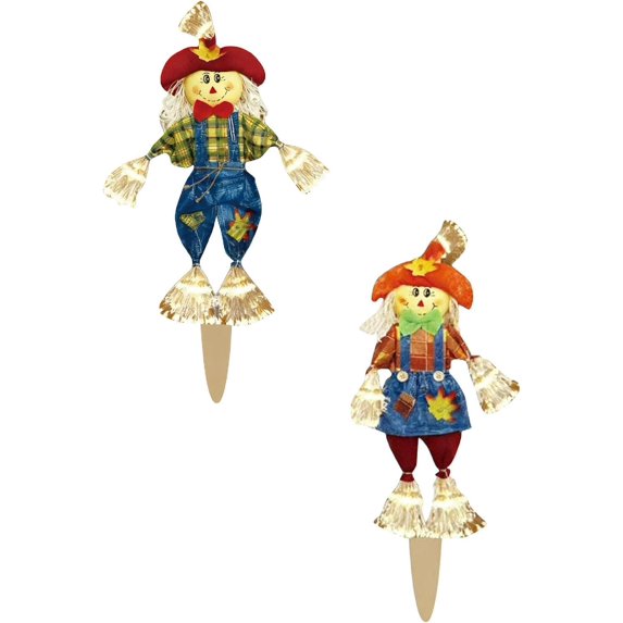 Christmas Decor,Fall Decorations Outdoor Scarecrow with Firework Lamp, Solar Powered Autumn Harvest Christmas Decor for Yard,Garden,Porch, Farmhouse