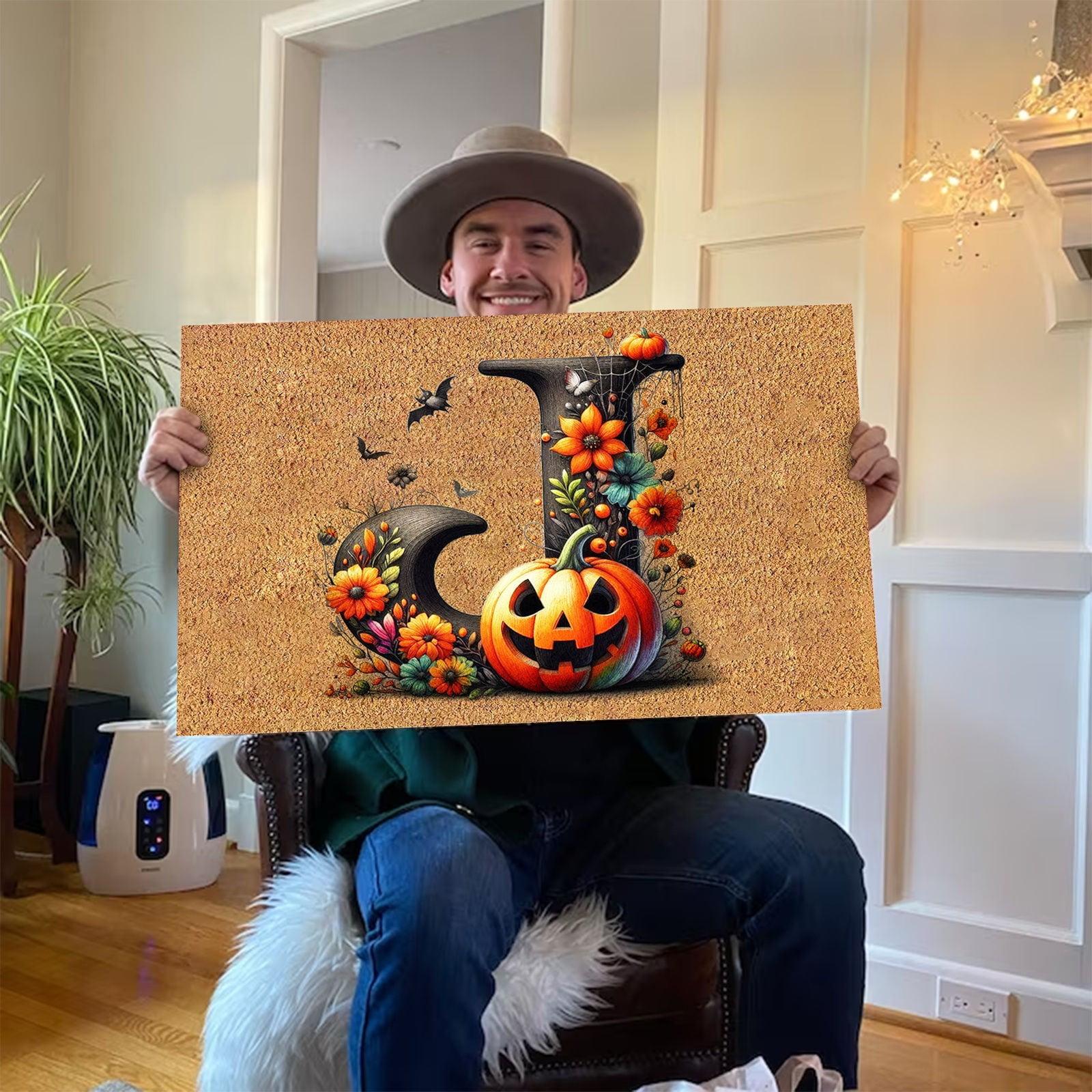 Christmas Decor! Flash Deals! Polyester Carpet, Halloween Doormat