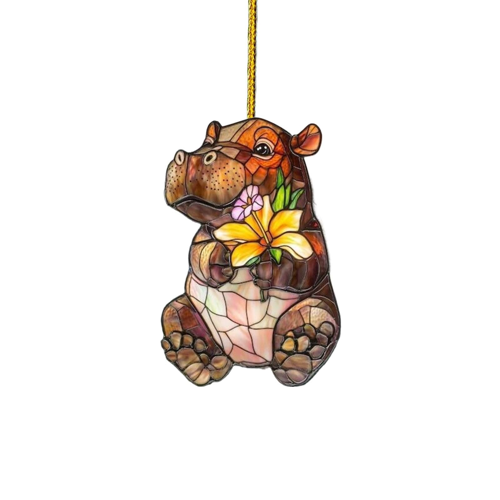 Christmas Decor Hanging Ornament 2024 Funny Animal Acrylic Home and
