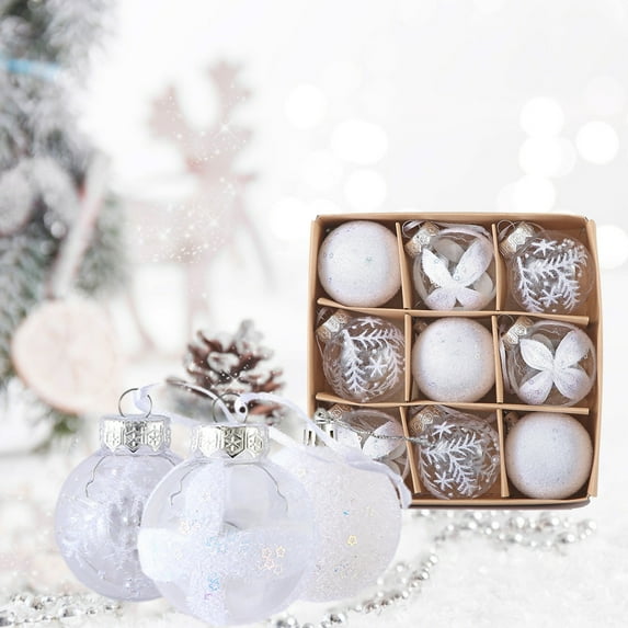 Christmas Decor, Hwkond Christmas Ball Assorted Pendants Shatterproof Tree Ornaments Decorations In A Reusable Hand-Help Gift Box Ideal For Xmas,Party Up to 75% Off