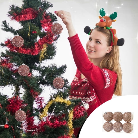 Christmas Decor, Hwkond Christmas Tree Ornament, Christmas Ball Decoration Set 3.14 Inch Christmas Ball Shatterproof Hanging Tree Ornament Set Up to 75% Off