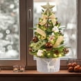 thumbnail image 1 of Christmas Decor Indoor Christmas Tree Mini Christmas Tree Flocking White Christmas Tree Ornaments Small Encrypted Decoration Desktop, 1 of 7