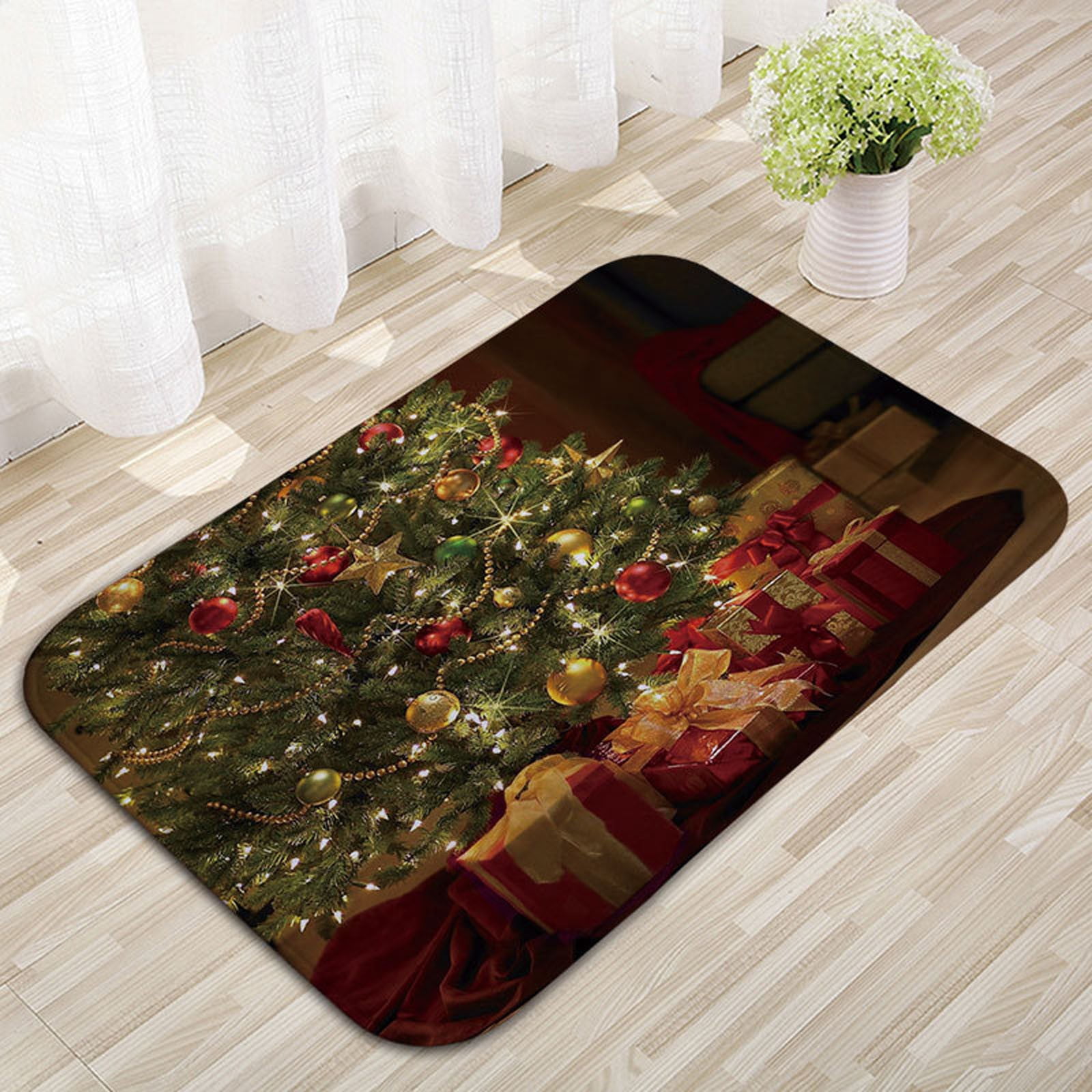 Christmas Decor, Christmas Indoor Door Mat Christmas Sphere Christmas