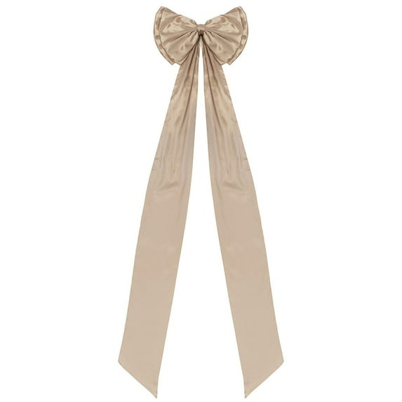 Christmas Decor Large Satin Xmas Bow for Backdrop, 75" x 18" Giant Bow Ribbon Tie for Themed Room Wall Decor Ormanents Door Wedding Engagement Bachelorette Shower Bridal Christmas Tree Decoration