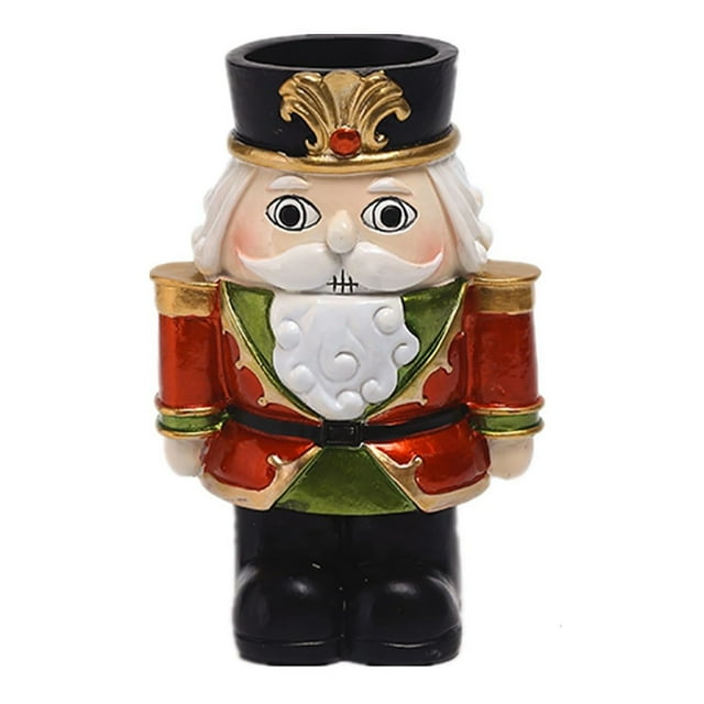 Christmas Decor Nutcracker Candle Holder Resin Christmas Decoration