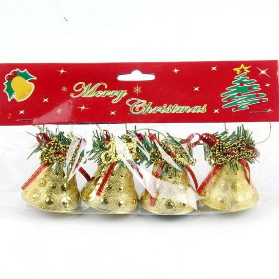 Christmas Decor Plastic Electroplated Bells 4.5cm For Stringing As Christmas Tree Pendant Accessories And Crafts Christmas Ornaments