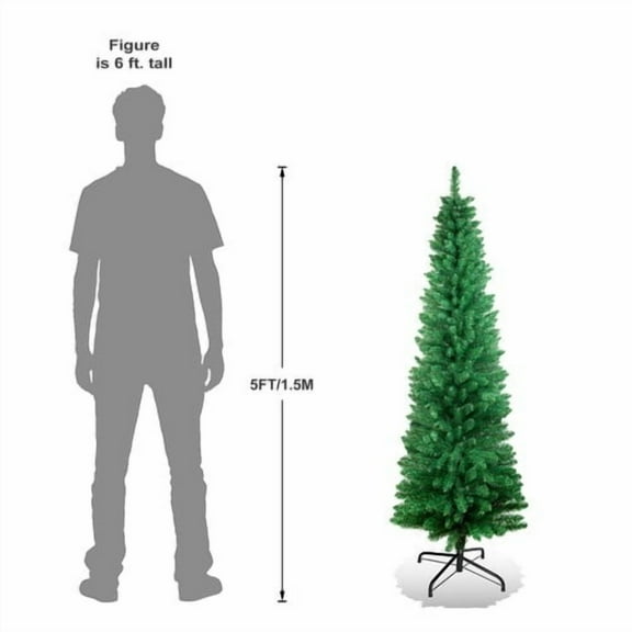 Artificial Christmas Tree Christmas Tree Pre-lit Christmas Tree Christmas Tree Decorations Christmas Exchange Gifts 5ft 6ft 7ft Slim Christmas Tree Spruce Artificial Decor with Lights Sturdy Base