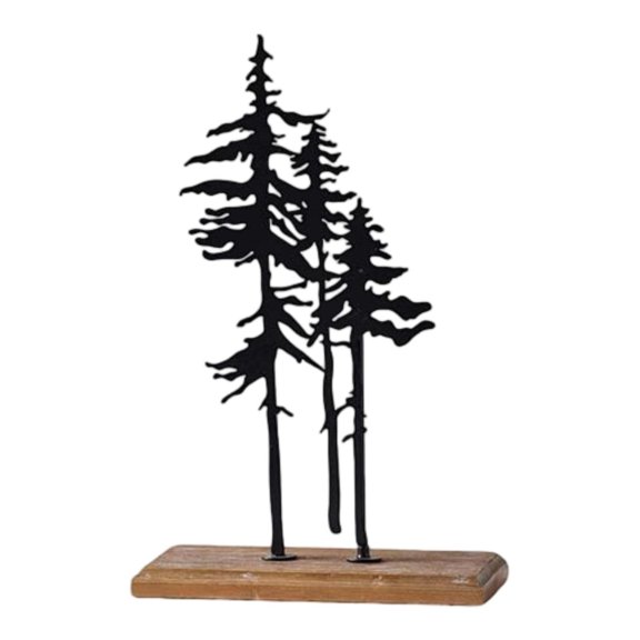 Christmas Decor Table Centerpiece Metal Ornament Black Minimalist Design for Holiday Party Bookshelf Accent