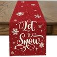 thumbnail image 1 of Christmas Decor Table Runner for Kitchen Dining Table Thanksgiving Day Table Runner for Living Room Farmhouse Table Runners for Party Home Decor (Christmas Let it Snow), 1 of 6