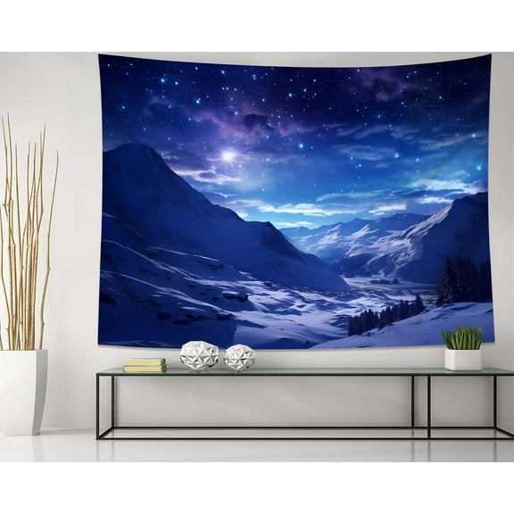 Christmas Decor Tapestry Wall Hanging Winter Window Snowman Tapestry Fall Backdrop Tapestries for Bedroom Living Room Dorm Wall Art Decor