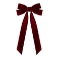 thumbnail image 1 of Christmas Decor, Velvet Bows For Christmas Tree Decorations Wreath Garland Velvet Bows With Twists Ties, Christmas Gifts, 1 of 5