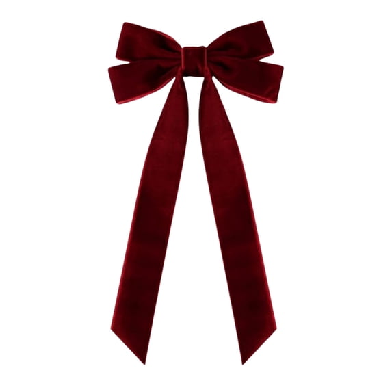 Christmas Decor, Velvet Bows For Christmas Tree Decorations Wreath Garland Velvet Bows With Twists Ties, Christmas Gifts