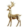 thumbnail image 1 of Christmas Decoration 2PCS Reindeer Resin Ornaments Gold Couple Deer for Living Room Bookshelf Bedroom, 1 of 6
