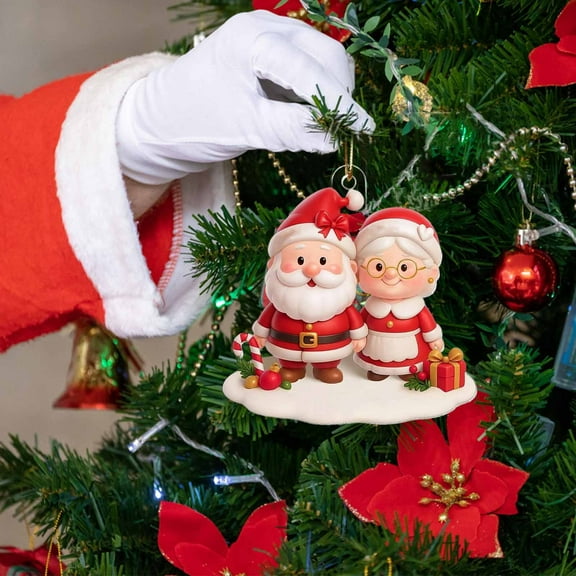 Christmas Decoration under $5! Cagogo Growing Old Together Acrylic Ornament, Christmas Couple Decoration, 2025 Christmas Gift for Couples, Anniversary Gift Idea, Xmas Tree Hanging Decor