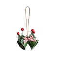 thumbnail image 1 of Christmas Decoration Bells, Hanging Decorative Bell with Hanging Loop, Bells for Christmas Trees, Ideal for Door, Wall, Window, Indoor Outdoor Decor and New Year Party Celebration,Green,4*7*14, 1 of 4