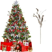 Christmas Decoration Branch with Gold Powder and Berries, Floral Pick for Vase Fillers, Wreath Making, and Festive Party Centerpiece Arrangements(Gold)