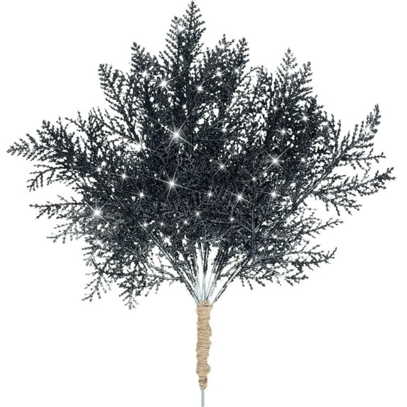 Christmas Decoration Clearance! Dvkptbk 20 Pcs Christmas Glitter Branches Artificial Christmas Picks Floral Twig Spray For Christmas Tree Ornaments DIY Xmas Wreath Garland