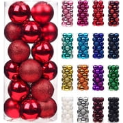 Christmas Decoration Clearance! Feltree 24Pcs Christmas Balls Ornaments for Xmas Christmas Tree - Mini Shatterproof Chri