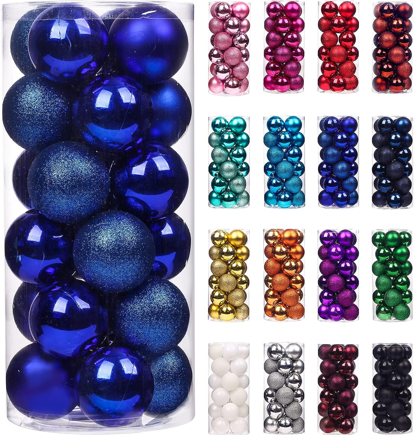 Christmas Decoration Clearance! Feltree 24Pcs Christmas Balls Ornaments for Xmas Christmas Tree - Mini Shatterproof Christmas Tree Decorations Hanging Ball for Holiday Wedding Party Decoration (1.2In)