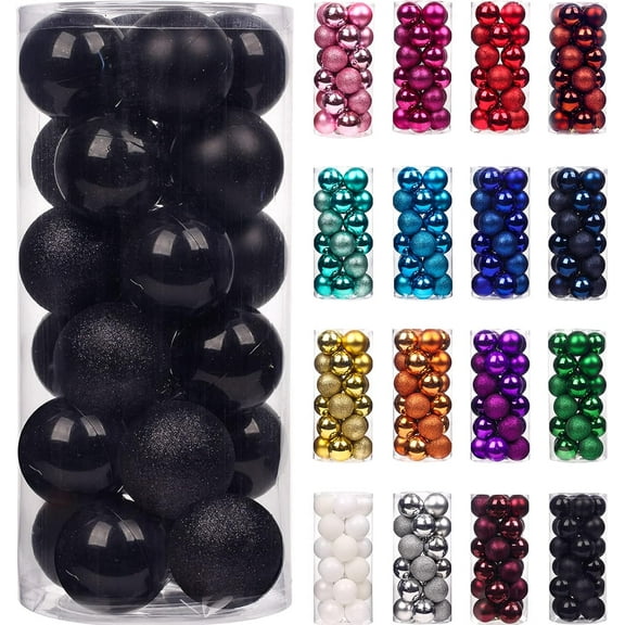 Christmas Decoration Clearance! Feltree 24Pcs Christmas Balls Ornaments for Xmas Christmas Tree - Mini Shatterproof Christmas Tree Decorations Hanging Ball for Holiday Wedding Party Decoration (1.2In)